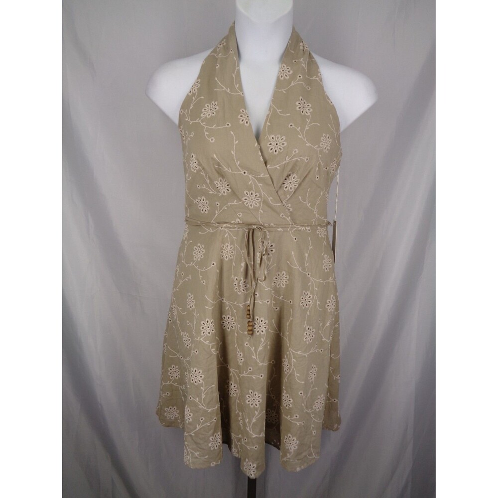 Joie Embroidered Eyelet Halter Mini Dress Size 6 New